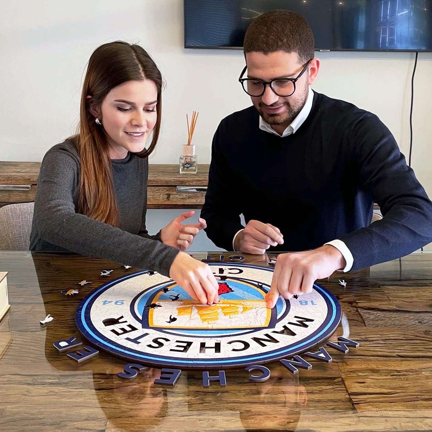 Logo Manchester City - Puzzle in Legno