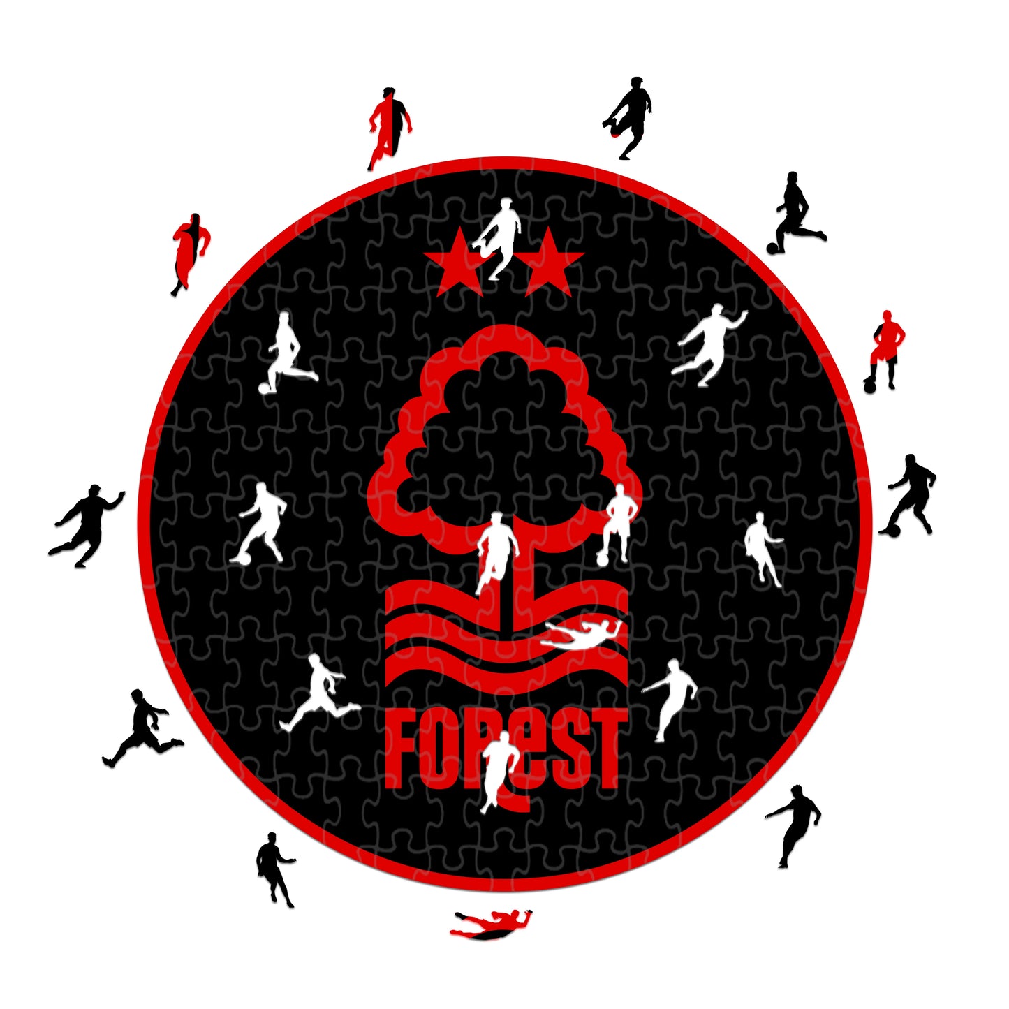 Logo de Nottingham Forest - Rompecabezas de Madera