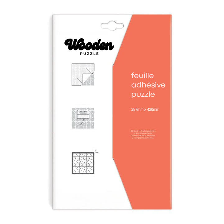 Feuille adhésive murale pour puzzles