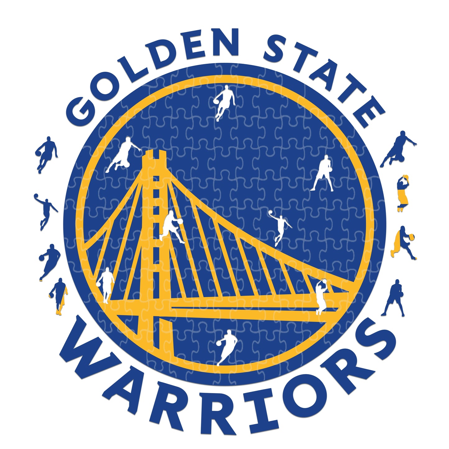 Logo de Golden State Warriors - Rompecabezas de Madera