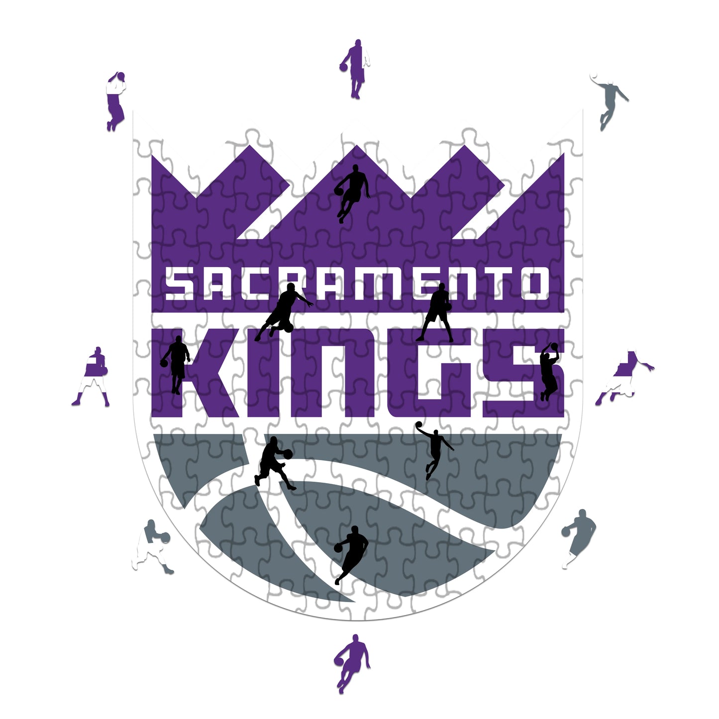 Sacramento King Logo - Holzpuzzle