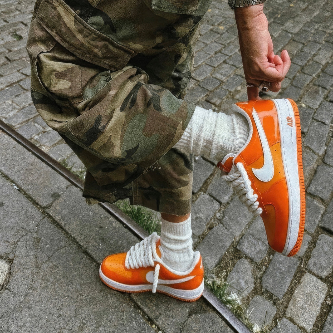 Nike Air Force 1 “Lacquered Orange Rope Laces”