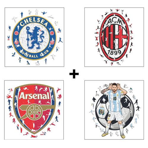 4 Puzzle squadra di calcio a scelta