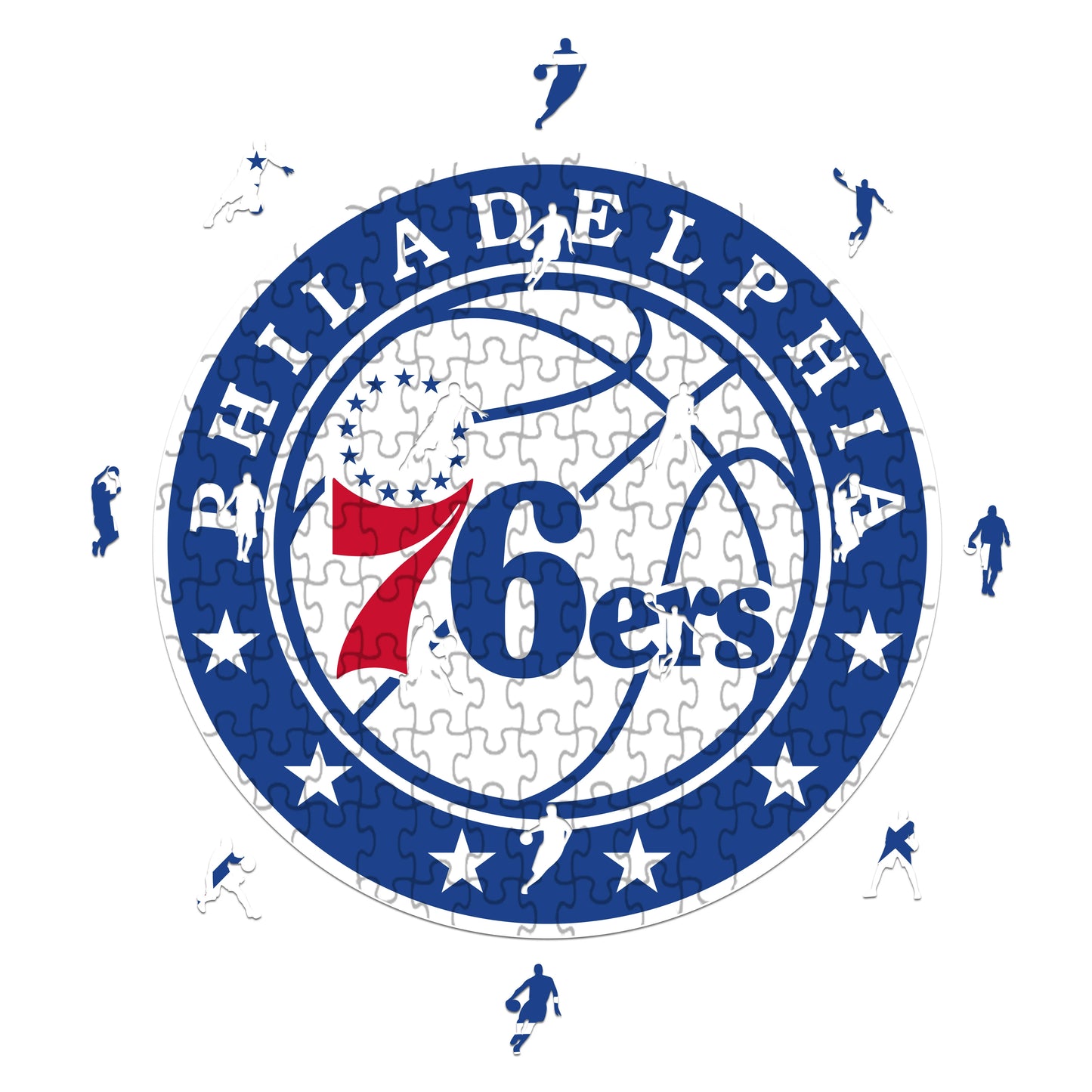 Philadelphia 76ers Logo - Holzpuzzle