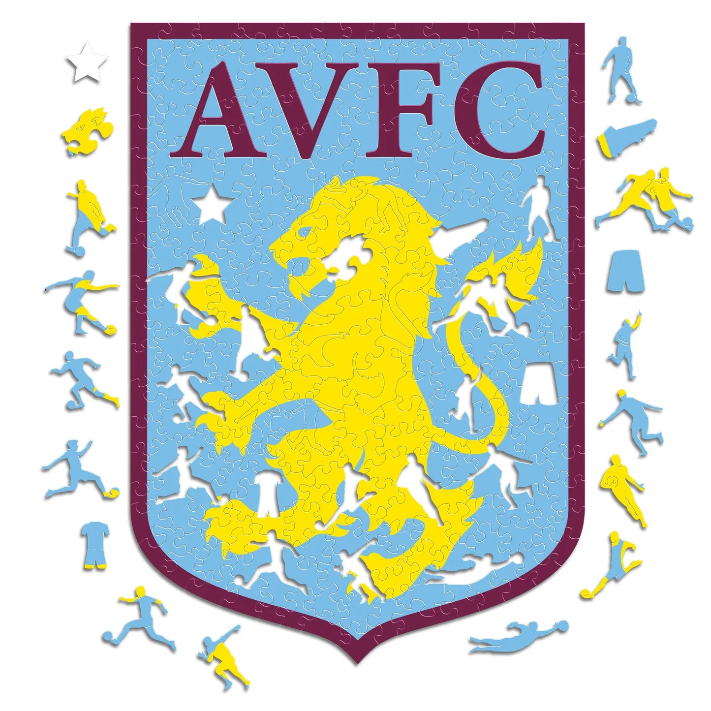 Logo de Aston Villa - Rompecabezas de Madera