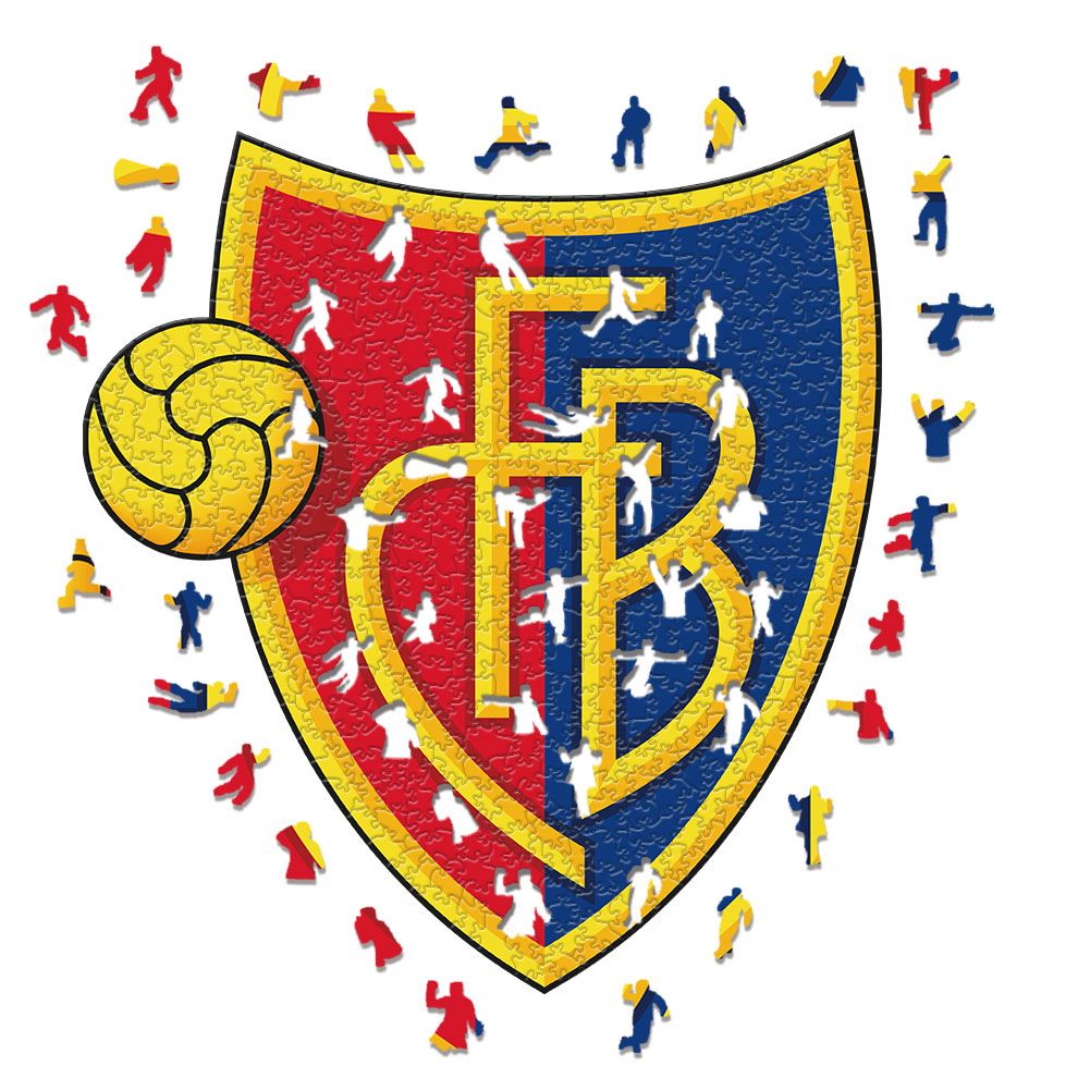 FC Bâle Logo - Holzpuzzle