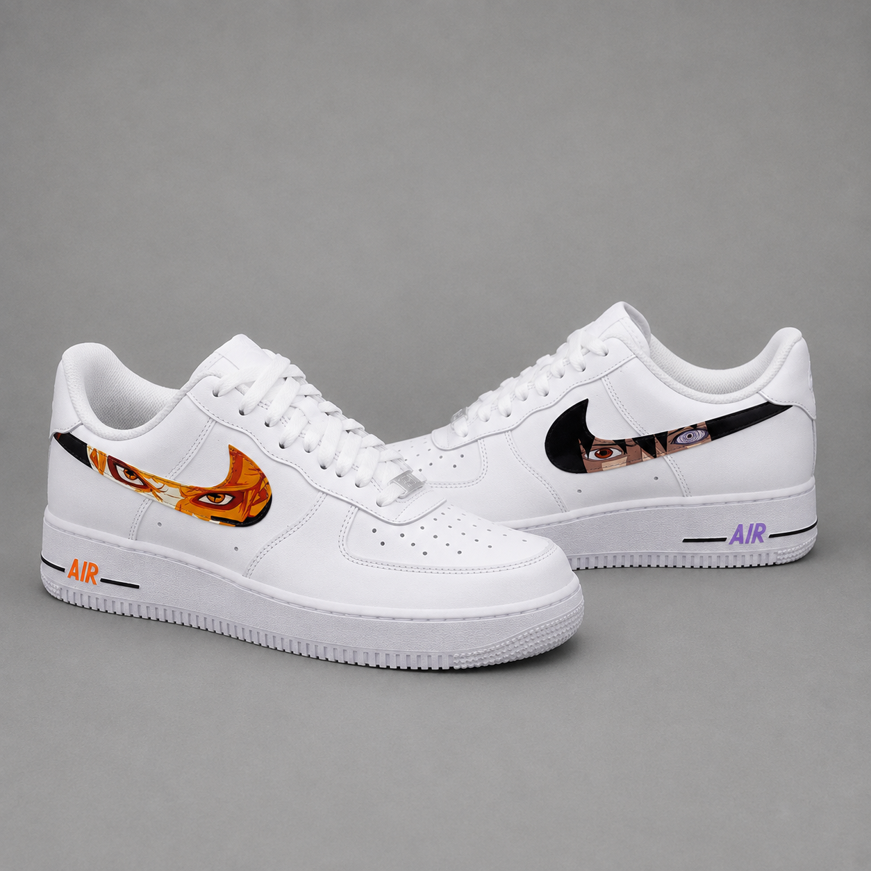 Nike Air Force 1 "Custom Peint Main" - Regard Duo