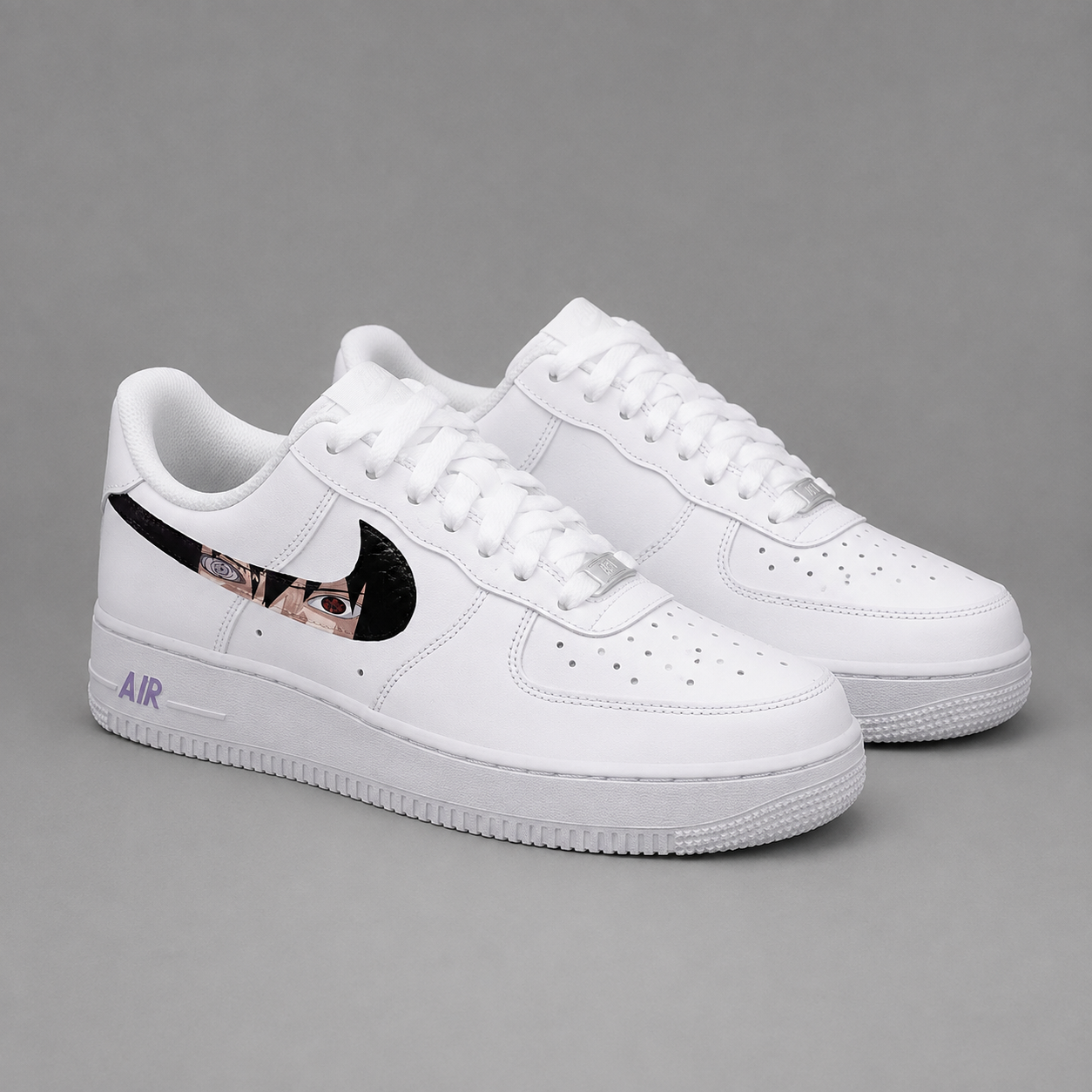 Nike Air Force 1 "Custom Peint Main" - Regard Duo