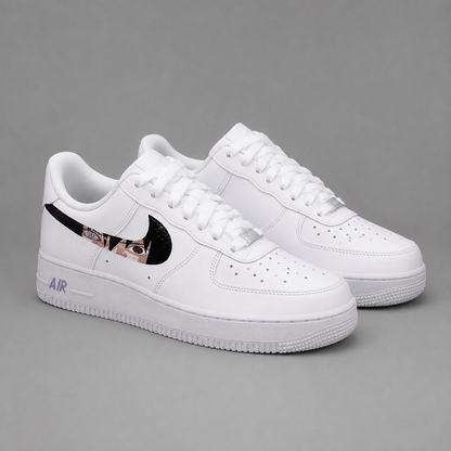 Nike Air Force 1 "Custom Peint Main" - Regard Duo
