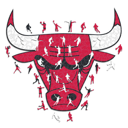 Chicago Bulls Logo - Holzpuzzle