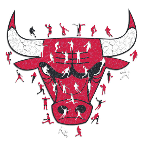 Chicago Bulls Logo - Holzpuzzle