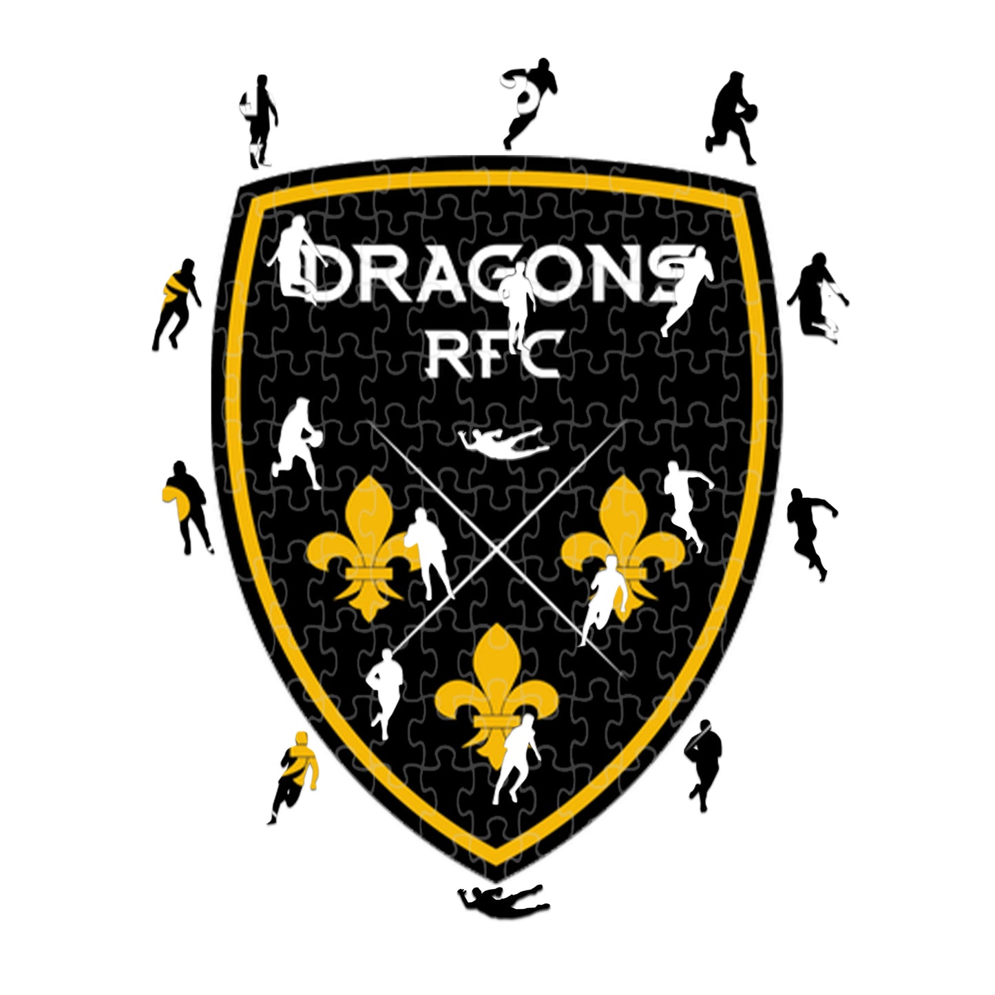 Logo de Dragons RFC - Rompecabezas de Madera