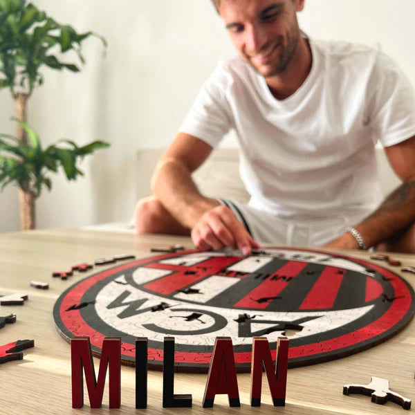 AC Mailand Logo - Holzpuzzle