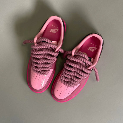Nike Air Force 1 "Lacet corde" - Rose fuchsia vernis