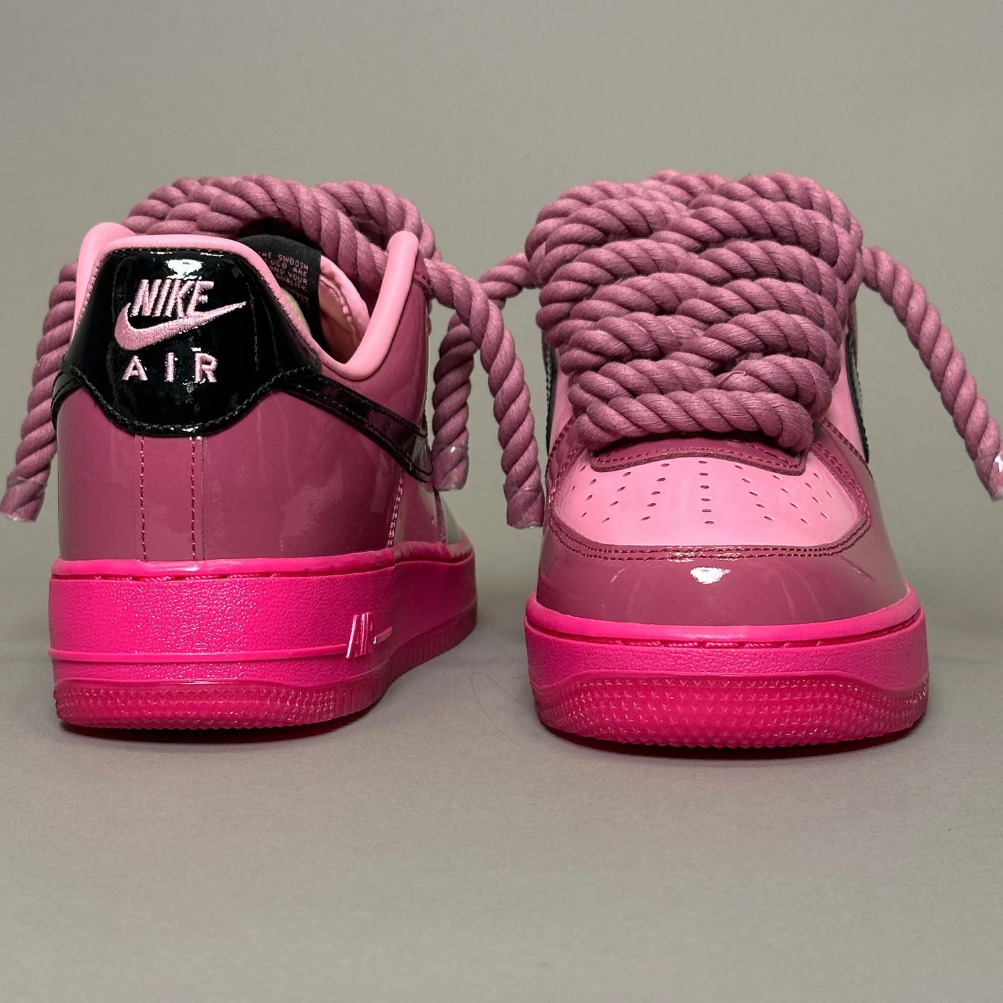 Nike Air Force 1 "Lacet corde" - Rose fuchsia vernis