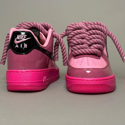 Nike Air Force 1 "Lacet corde" - Rose fuchsia vernis