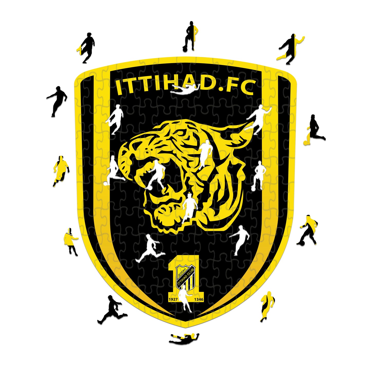 Logo del Club Al-Ittihad - Puzzle in Legno