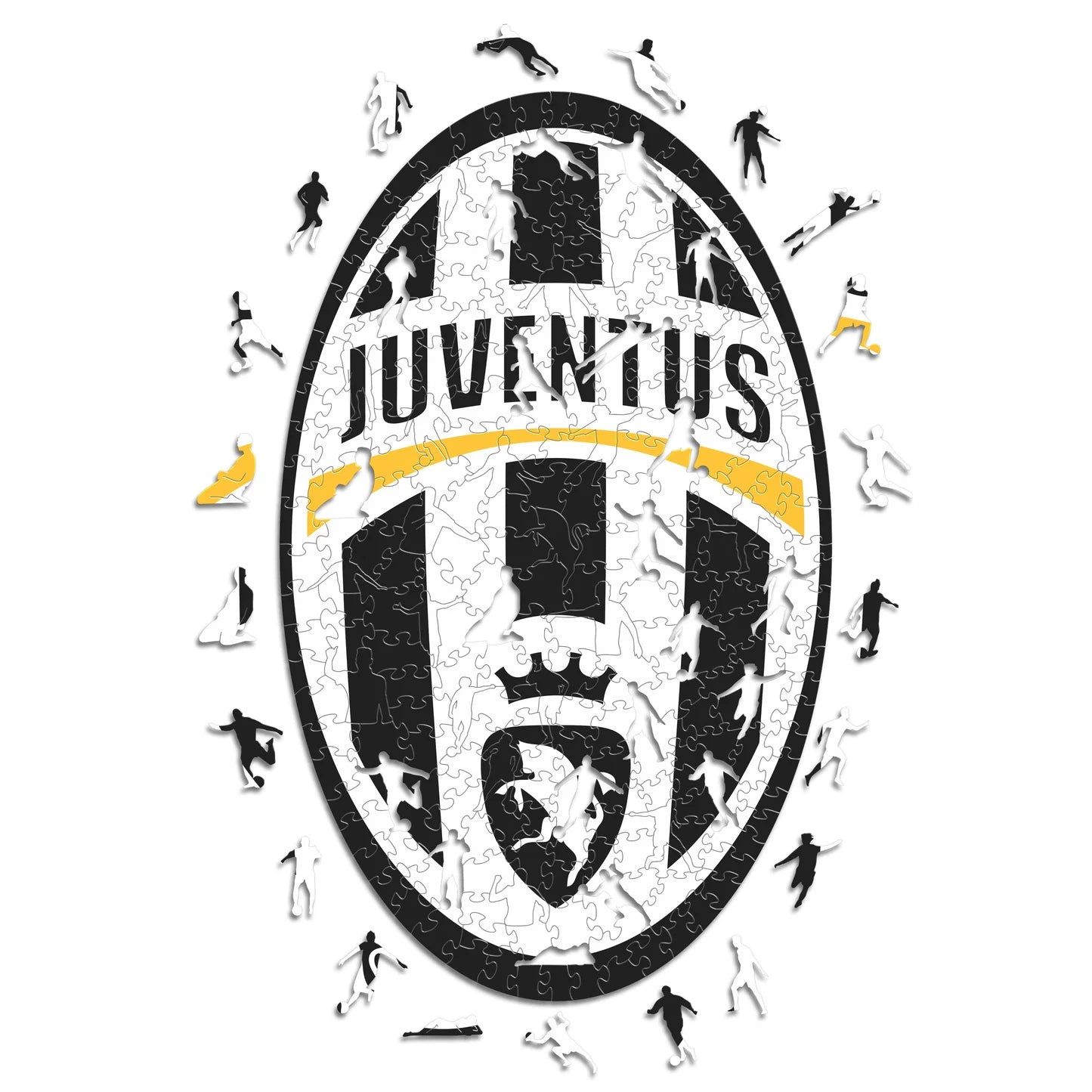 Logo Retro de Juventus - Rompecabezas de Madera