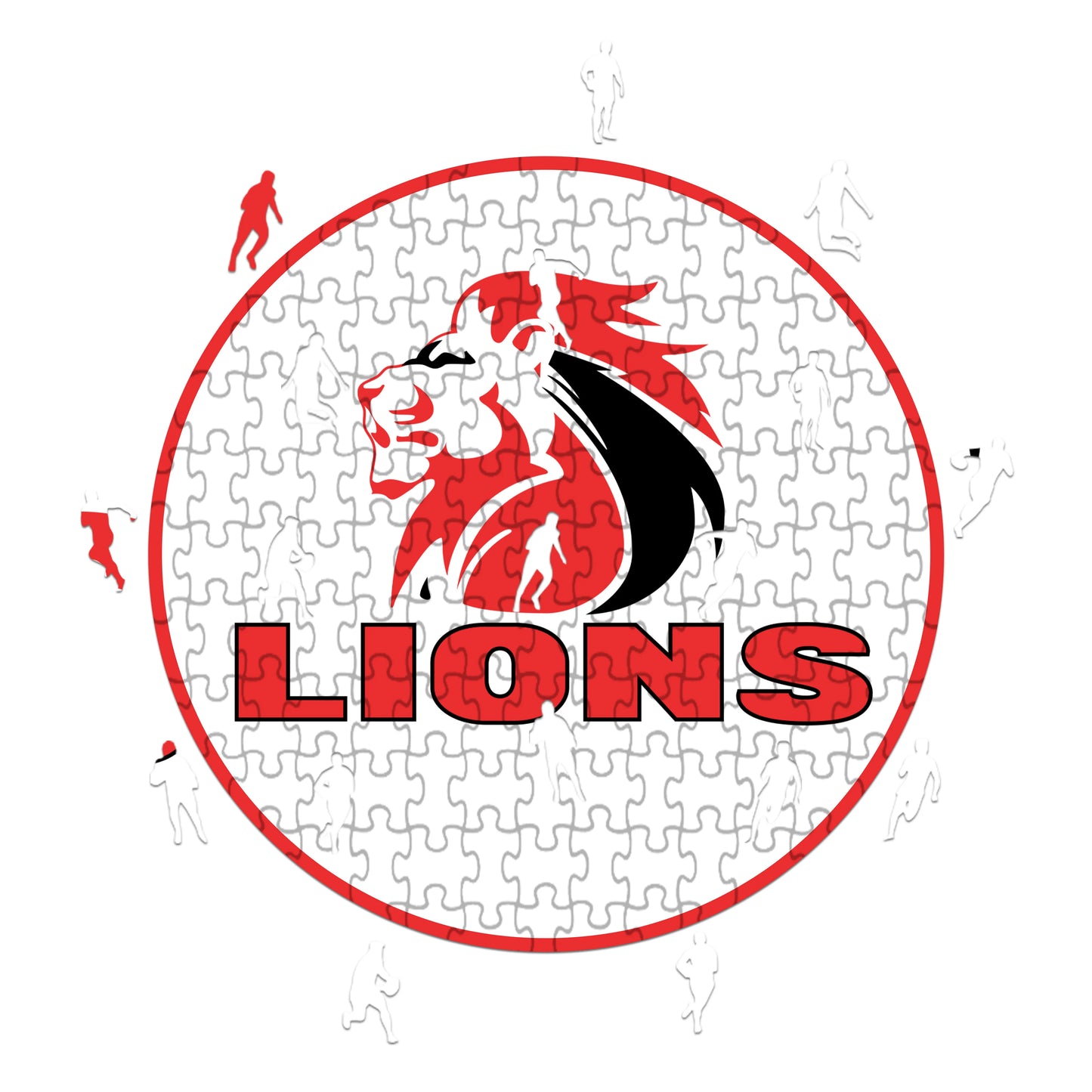 Logo de leones - Rompecabezas de madera
