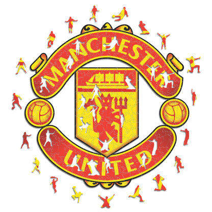 Logo de Manchester United - Rompecabezas de Madera