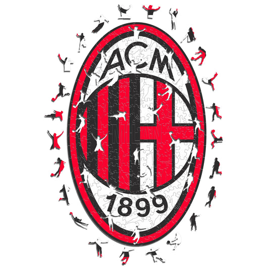 Logo del AC Milan - Rompecabezas de Madera