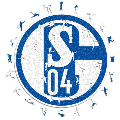 Logo FC Schalke 04 - Puzzle in legno