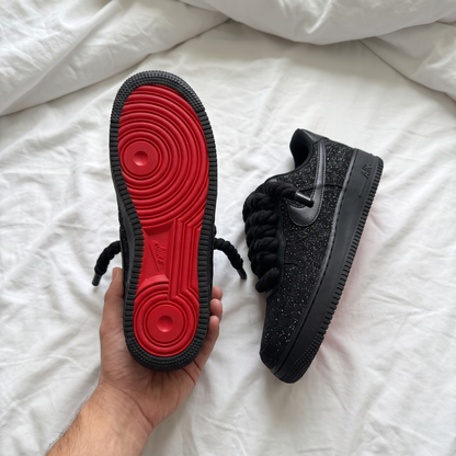 Schwarzer Obsidian – Sonderedition mit Glitzer & Rot