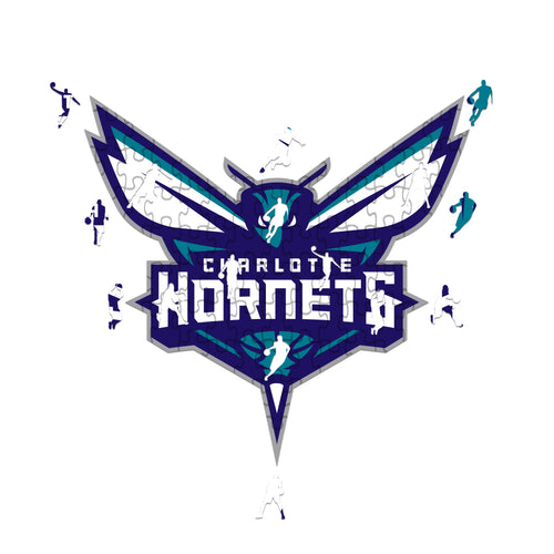 Logo de Charlotte Hornets - Rompecabezas de Madera
