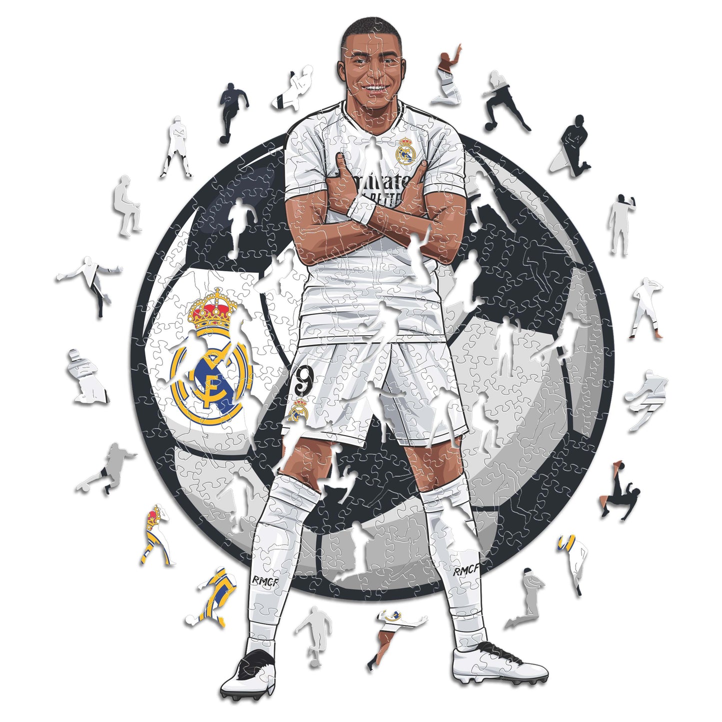 Kylian Mbappe Madrid - Holzpuzzle