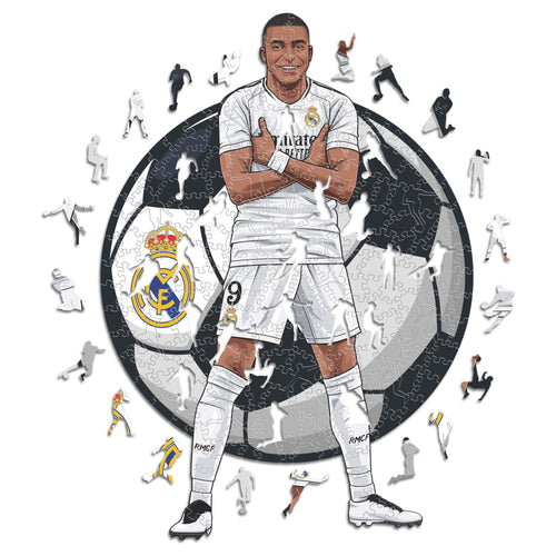 Kylian Mbappe Madrid - Holzpuzzle