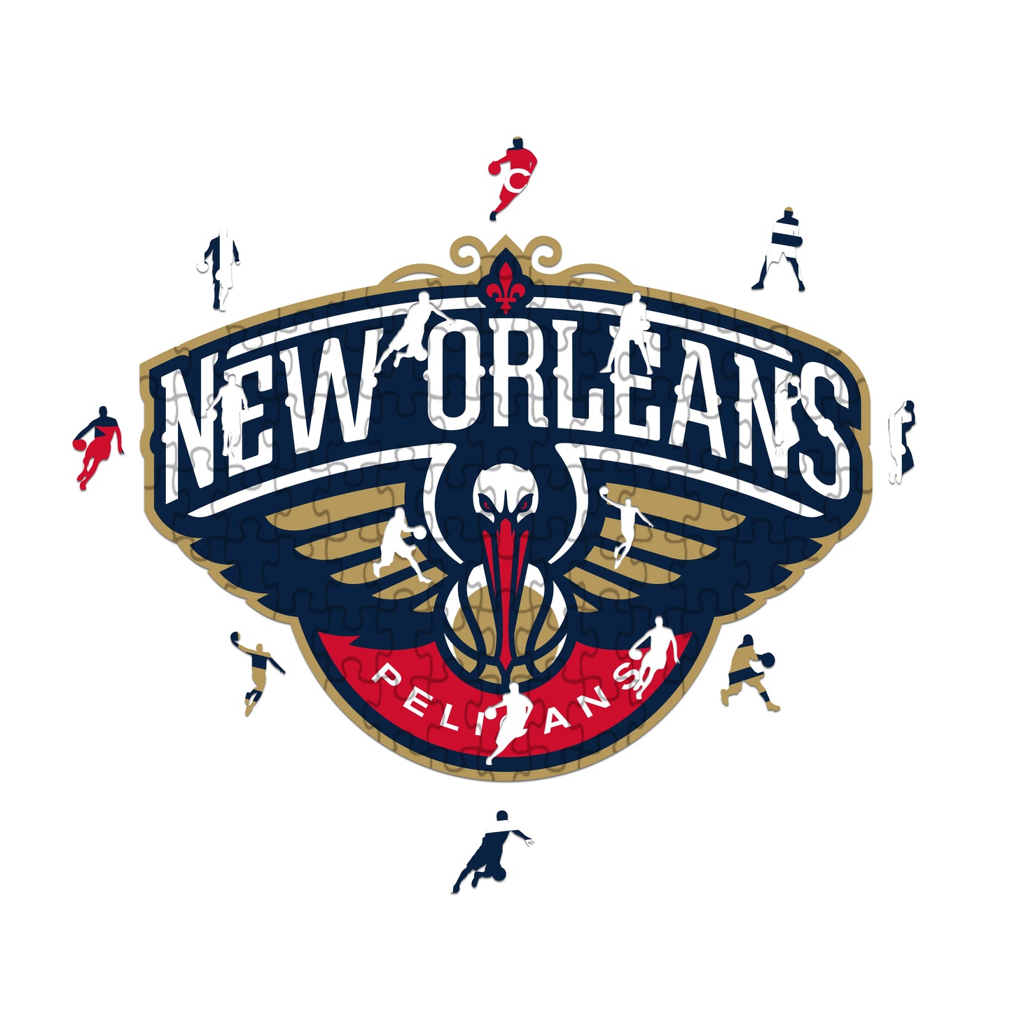 New Orleans Pelicans Logo - Holzpuzzle