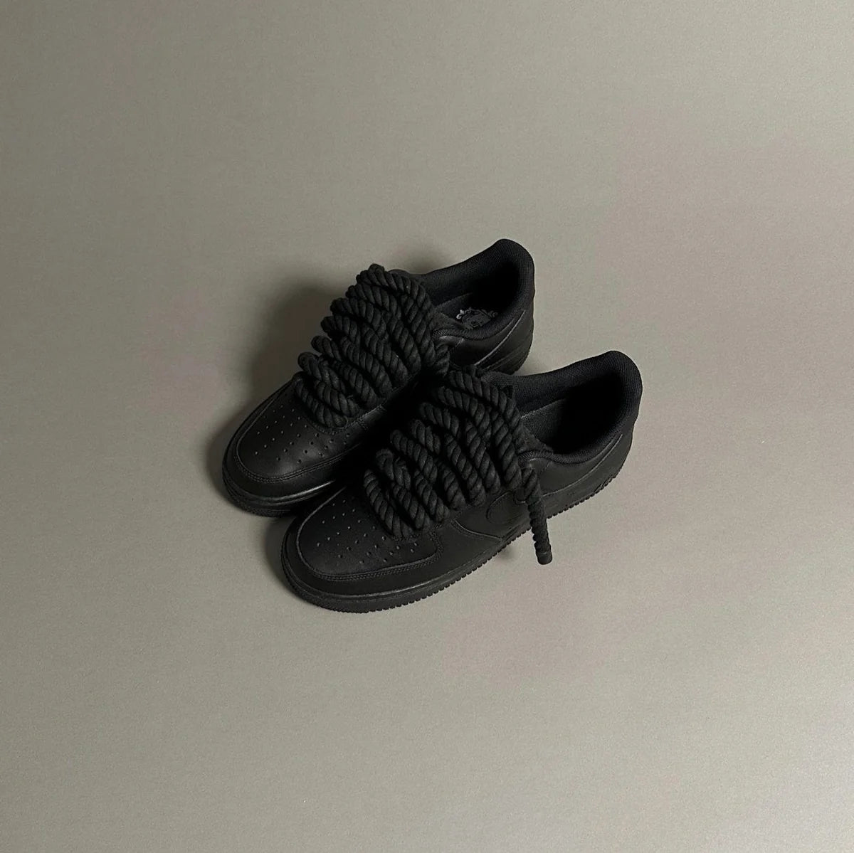 Nike Air Force 1 "Rope Laces" - All Black