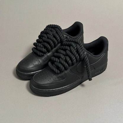 Nike Air Force 1 "Rope Laces" - All Black