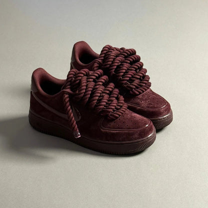 Nike Air Force 1 «Lása corda» - Daim Bordeaux