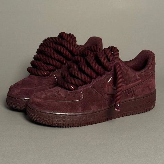 Nike Air Force 1 «Lása corda» - Daim Bordeaux