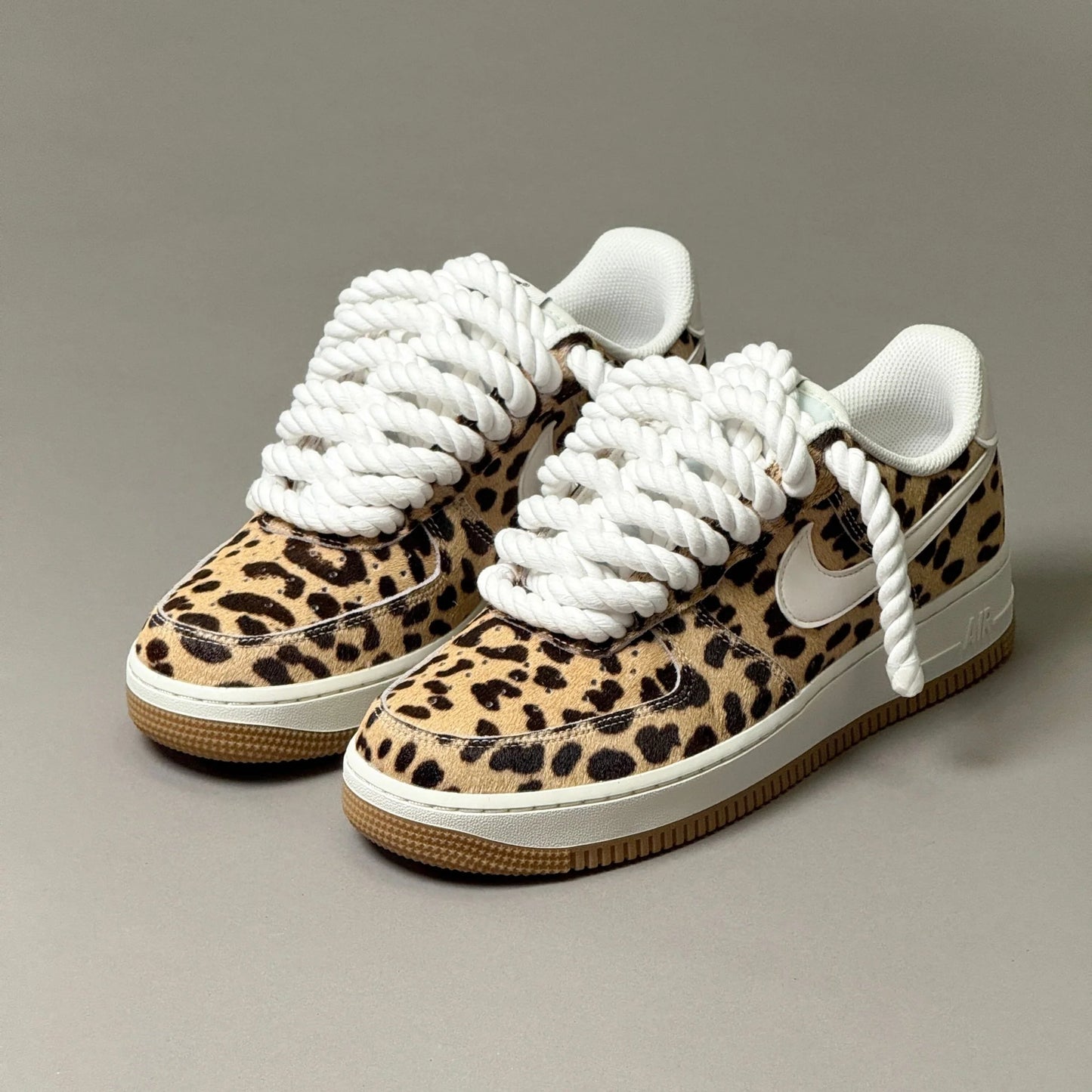 Nike Air Force 1 "Lacet corde" - Léopard
