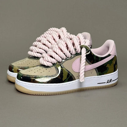 Nike Air Force 1 "Rope Laces" – Pink Camouflage