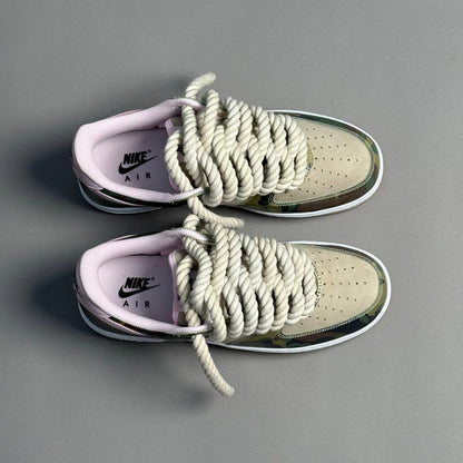 Nike Air Force 1 "Rope Laces" – Pink Camouflage