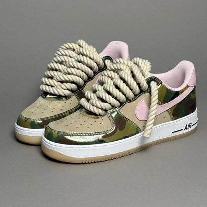 Nike Air Force 1 "Rope Laces" – Pink Camouflage