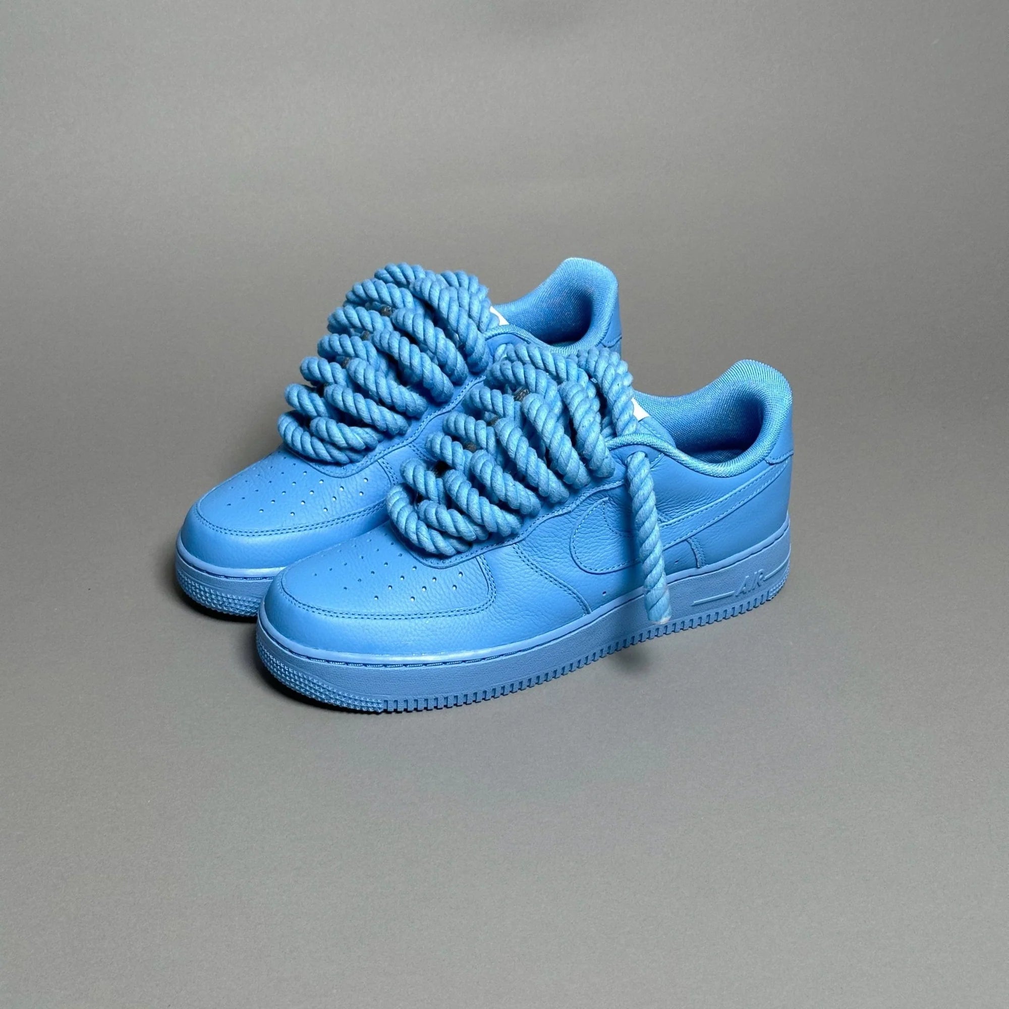 Nike Air Force 1 "Lacet corde" - Bleu givré pastel