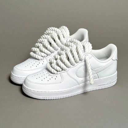 Nike Air Force 1 “Rope Laces” – All White