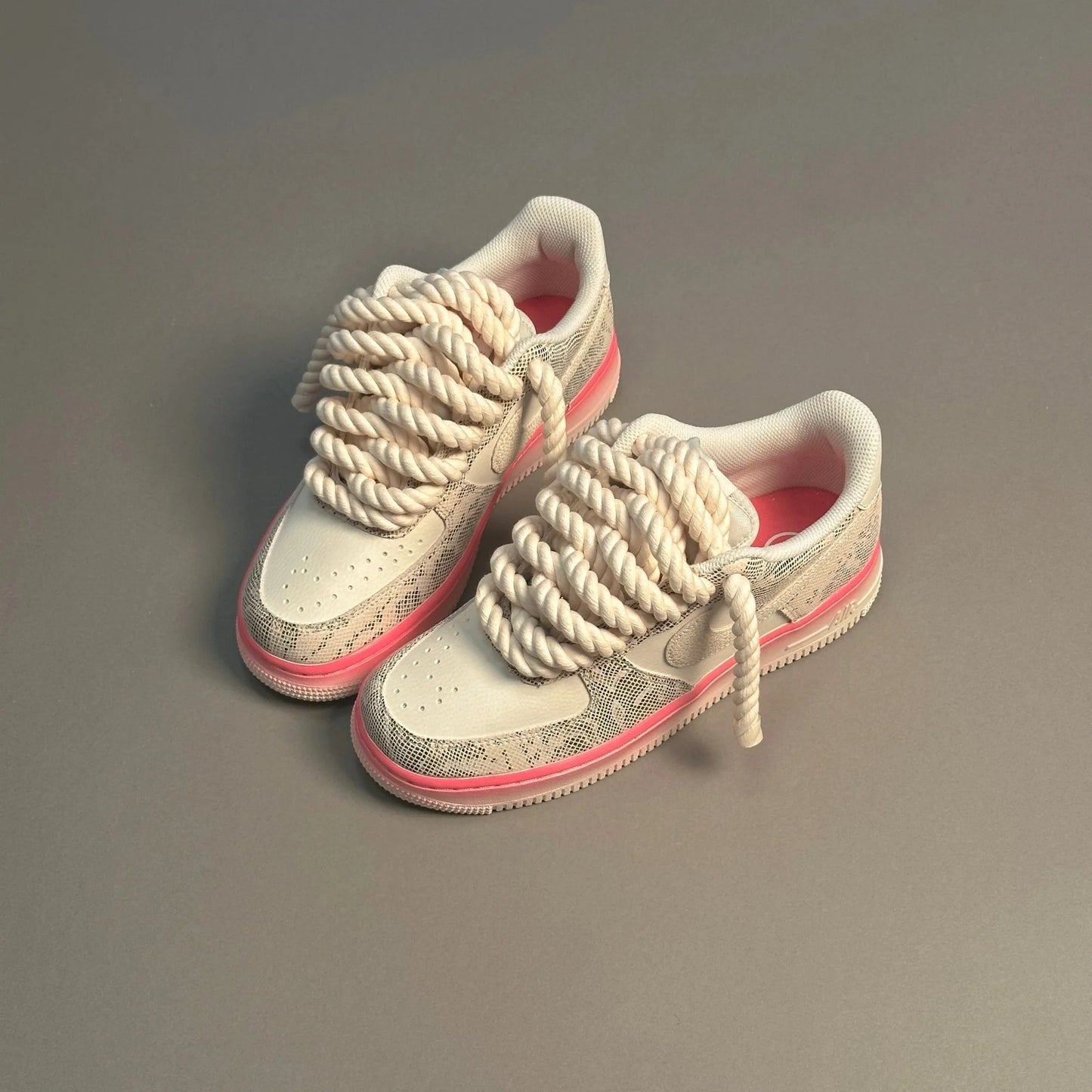 Nike Air Force 1 "Rope Laces" – Pink Python