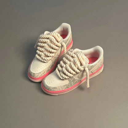 Nike Air Force 1 "Rope Laces" – Pink Python