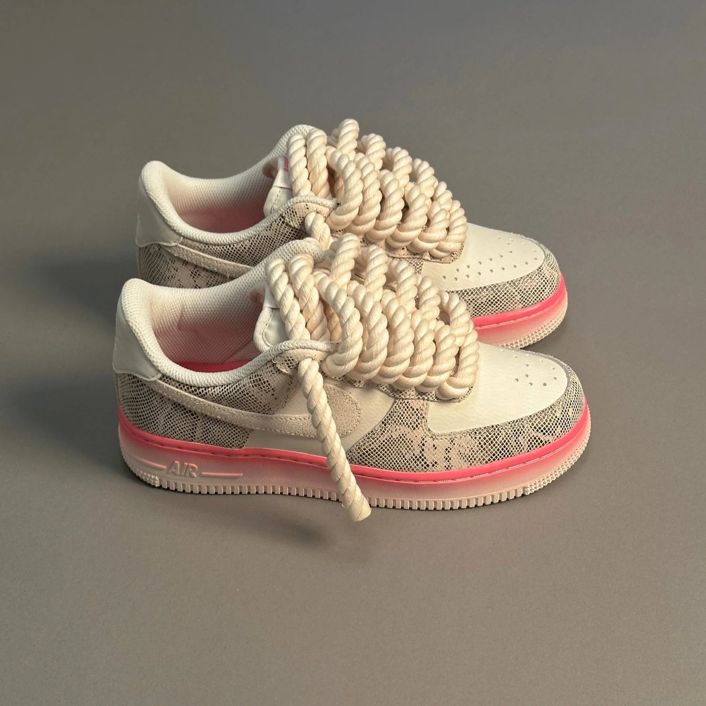 Nike Air Force 1 "Rope Laces" – Pink Python