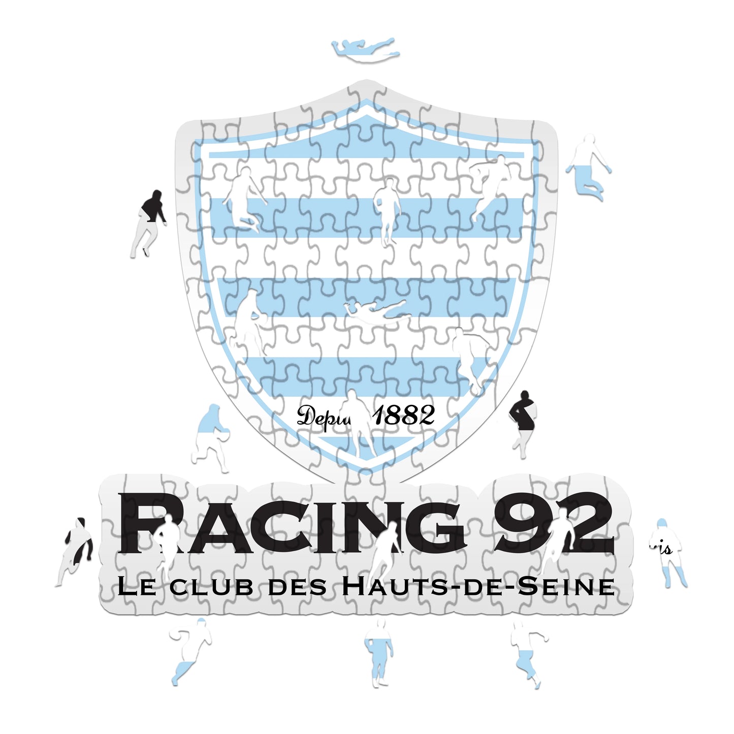 Logo Racing 92 - Rompecabezas de Madera
